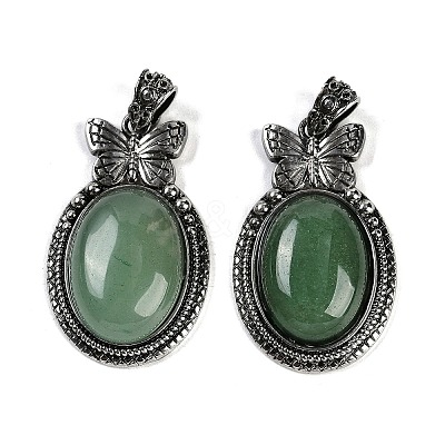 Natural Green Aventurine Pendants G-I370-09AS-05-1