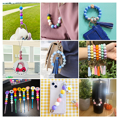 50Pcs Food Grade Eco-Friendly Silicone Beads SIL-TADJ0001-03A-1