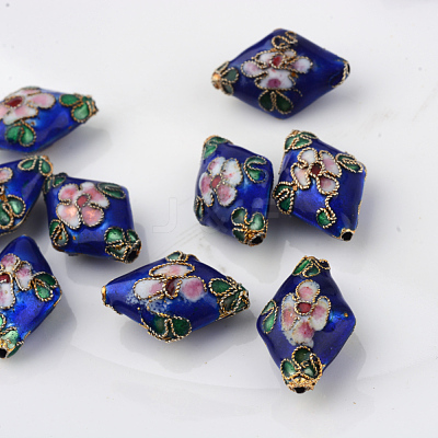 Handmade Cloisonne Beads X-CLB082Y-6-1