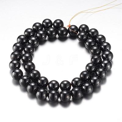 Magnetic Synthetic Hematite Bead Strands G-A165A-10mm-1