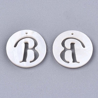 Natural Freshwater Shell Charms SHEL-S276-119B-1