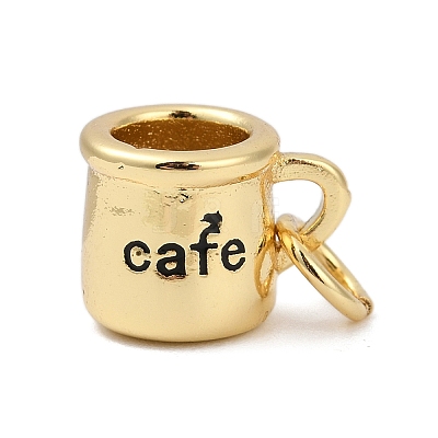 Brass Enamel Charms KK-U062-01B-G-1