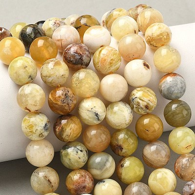 Natural Yellow Opal Beads Strands LS-G-I213-18-10mm-1