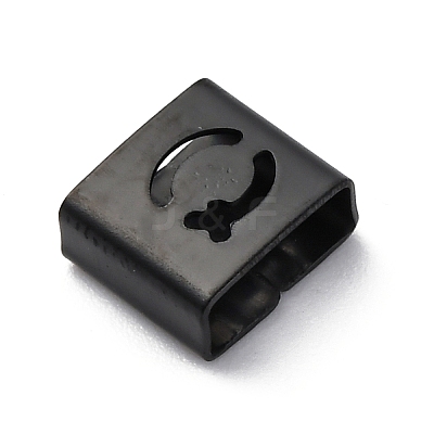 Ion Plating(IP) 304 Stainless Steel Square Slide Charms STAS-L132-06Q-B-1