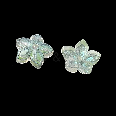 Dyed & Heated Glass Bead Caps GLAA-Z019-02E-1