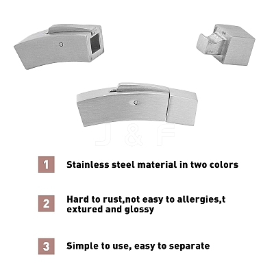 304 Stainless Steel Bayonet Clasps STAS-UN0012-69-1