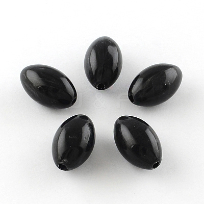 Oval Imitation Gemstone Acrylic Beads OACR-R026-01-1