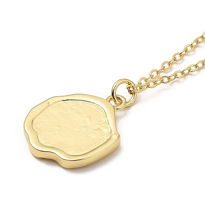 Brass Pendants Necklaces for Women NJEW-B092-05G-1