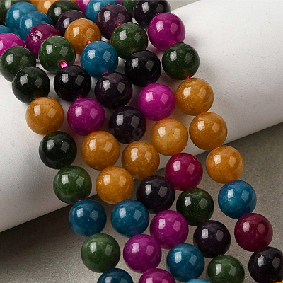 2 Strands Natural White Jade Bead Strands G-PA0002-60-1