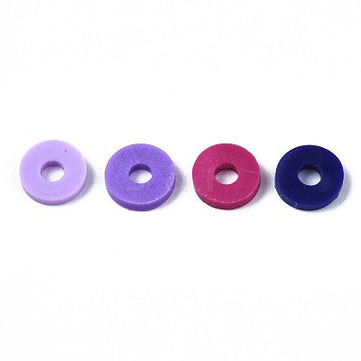 Handmade Polymer Clay Beads Strands CLAY-R089-6mm-T02B-28-1