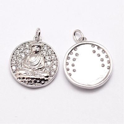 Brass Pendants ZIRC-G022-M-NR-1