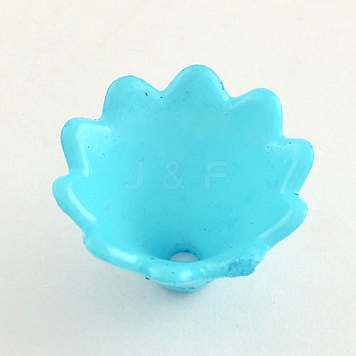 Opaque Acrylic Flower Bead Caps SACR-Q099-M81-1