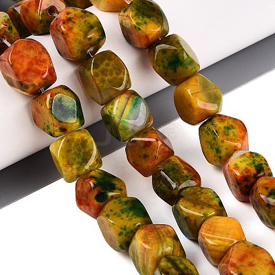 Natural Multi-Color Agate Beads Strands G-Q606-75-1