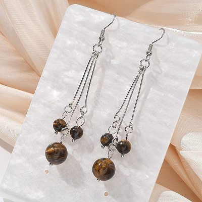 Natural Gemstone Dangle Earrings Sets EJEW-JE02813-1