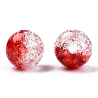 Transparent Crackle Acrylic Beads CACR-N004-01F-1