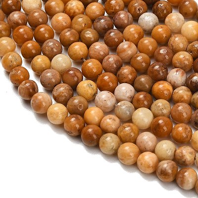 Natural Agate Beads Strands G-F820-K07-6mm-1