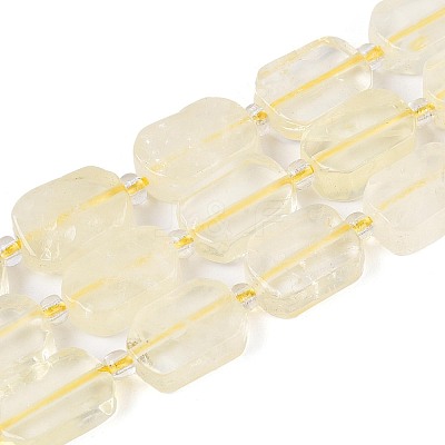 Natural Lemon Quartz(Heated) Beads Strands G-C098-A27-01-1