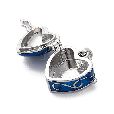 Brass Enamel Locket Pendants KK-F894-15P-02-1