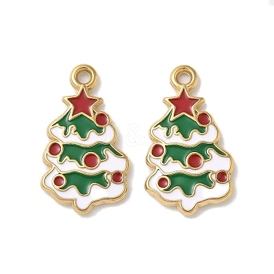 304 Stainless Steel Enamel Pendants STAS-L300-012G-02-1