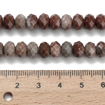 Natural Red Line Jasper Beads Strands G-Z111-A48-1