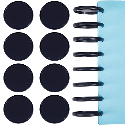 12Pcs Plastic Loose Leaf Ring Round Binder Discs DIY-CP0010-97A-1
