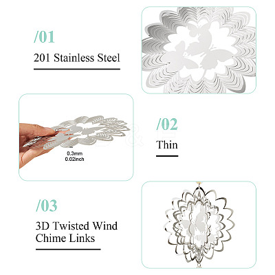 201 Stainless Steel Connector Charms/Links STAS-TA0005-98-1