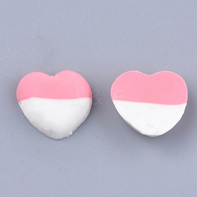 Two Tone Handmade Polymer Clay Cabochons CLAY-T017-08-1
