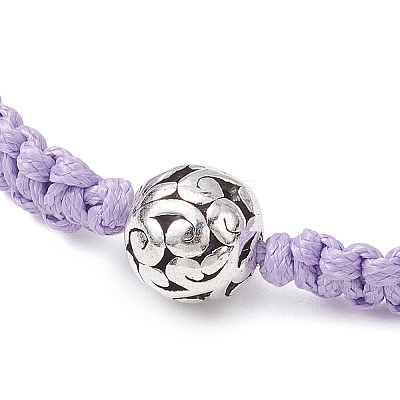 Eco-Friendly Korean Waxed Polyester Cord Braided Bracelet for Women BJEW-JB12503-1