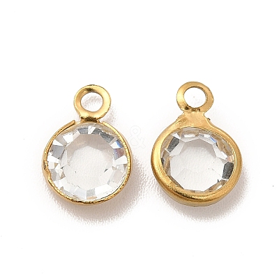 Ion Plating(IP) 304 Stainless Steel with Glass Charms STAS-G305-11G-04-1