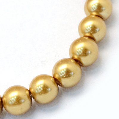 Baking Paint Glass Pearl Bead Strands X-HY-Q003-3mm-08-1