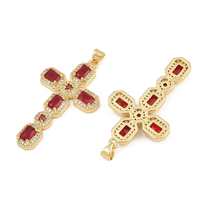 Brass Micro Pave Cubic Zirconia Pendants CU-CBADC6C-13G-04-1