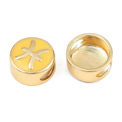 12Pcs Brass Beads ENAM-I046-02G-1