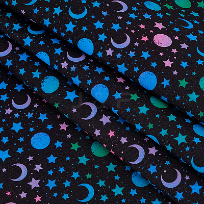 Halloween Printed Polyester Fabric DIY-WH0430-472B-1