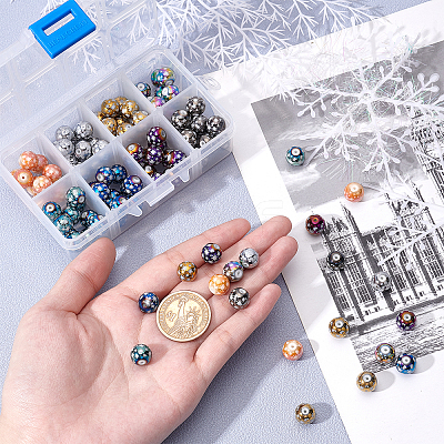 Christmas Electroplate Glass Beads EGLA-BC0001-003-1