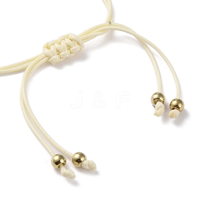 Sunflower Alloy Enamel Charms Braided Bracelets BJEW-A016-01A-1