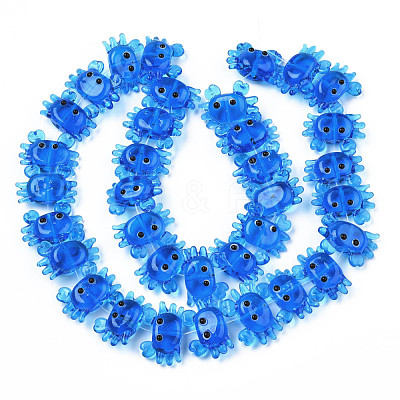 Handmade Lampwork Beads Strands LAMP-Q031-018B-1