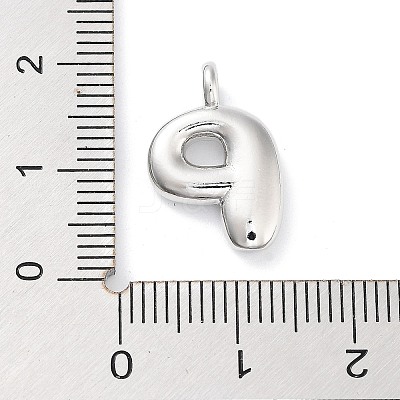 Rack Plating Brass Balloon Letter Pendants KK-C050-01P-P-1