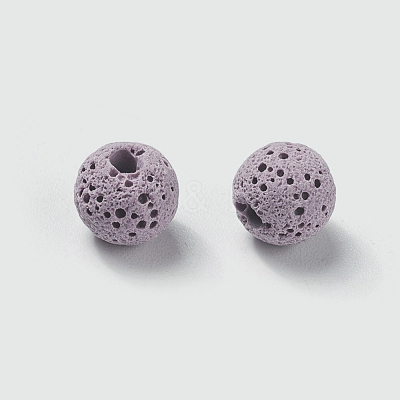 Unwaxed Natural Lava Rock Beads G-F325-8mm-A03-1