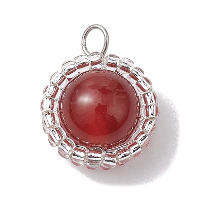 Mixed Gemstone Pendants PALLOY-MZ00181-02-1