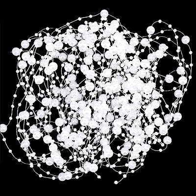 10 Strands Acrylic Imitation Pearl Beaded Trim Garland Strand OCOR-GF0001-45-10-1