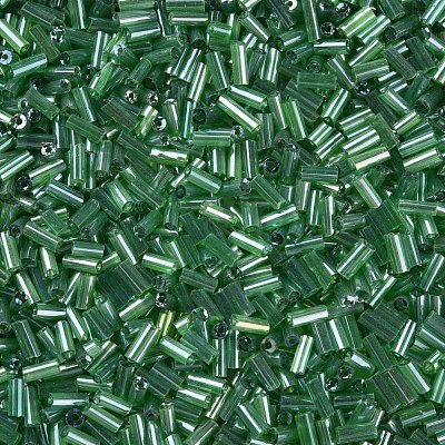 Transparent Colours Luster Glass Bugle Beads SEED-N005-001-A07-1