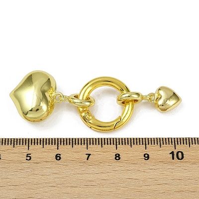 Brass Spring Gate Rings KK-M322-11G-02-1
