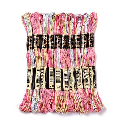 10 Skeins 6-Ply Polyester Embroidery Floss OCOR-K006-A75-1