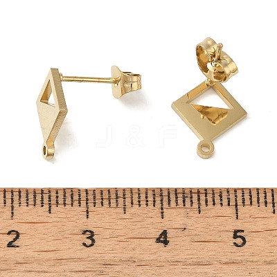 Ion Plating(IP) 304 Stainless Steel Stud Earring Findings STAS-I206-85G-1