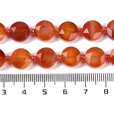 Natural Red Agatae Beads Strands G-C116-A48-01-1
