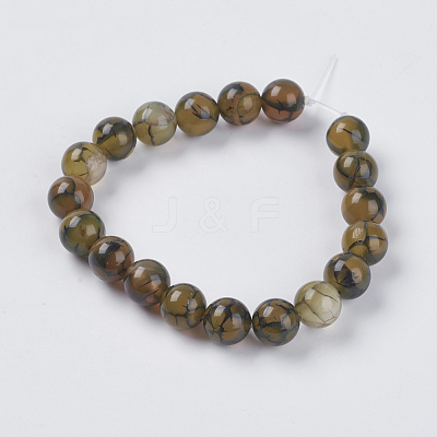 Natural Dragon Veins Agate Beads Strands G-G515-10mm-02B-1