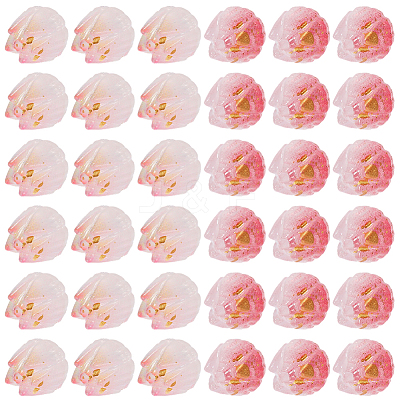 400Pcs 2 Colors Opaque Acrylic Beads OACR-PA0001-67-1