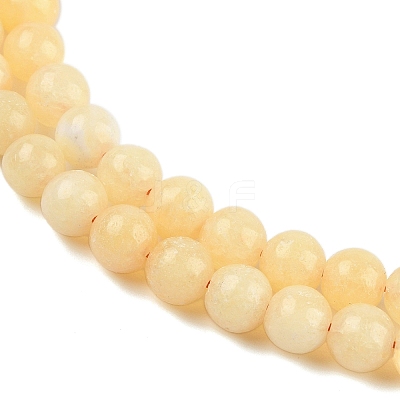 Natural Yellow Calcite Beads Strands G-C251-A01-8mm-1