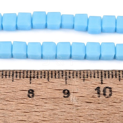 Opaque Frosted Glass Beads Strands GLAA-N072-01A-B08-1