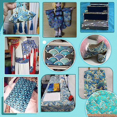 Japanese-style Cotton Fabric DIY-WH0671-277A-1